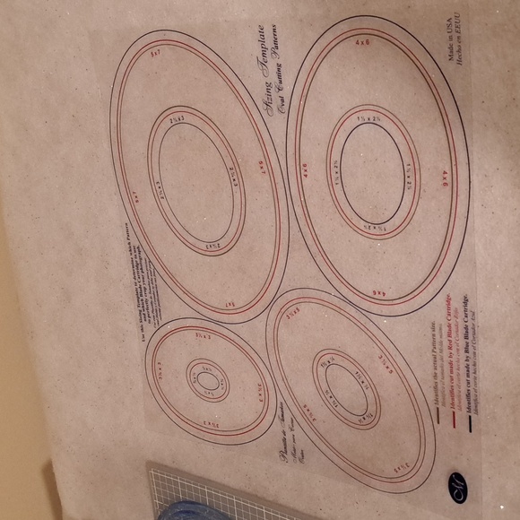 Creative Memories Cutting System Ovals Cutting Mat Blades Templates - Picture 3 of 8